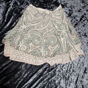 WHBM Paisley Flounce Skirt